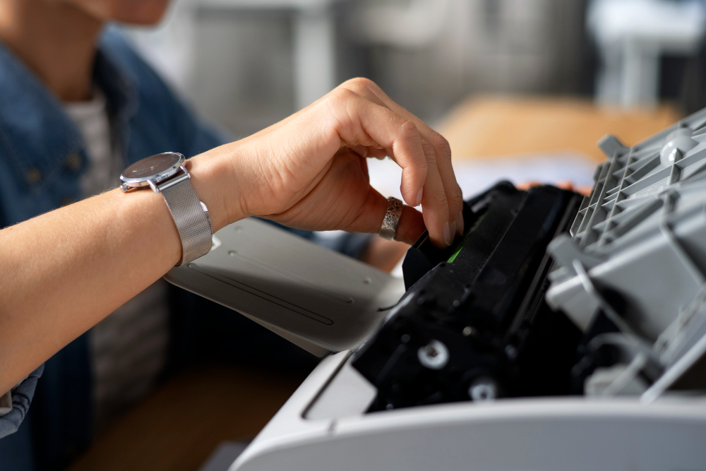 Professional printer repair technician